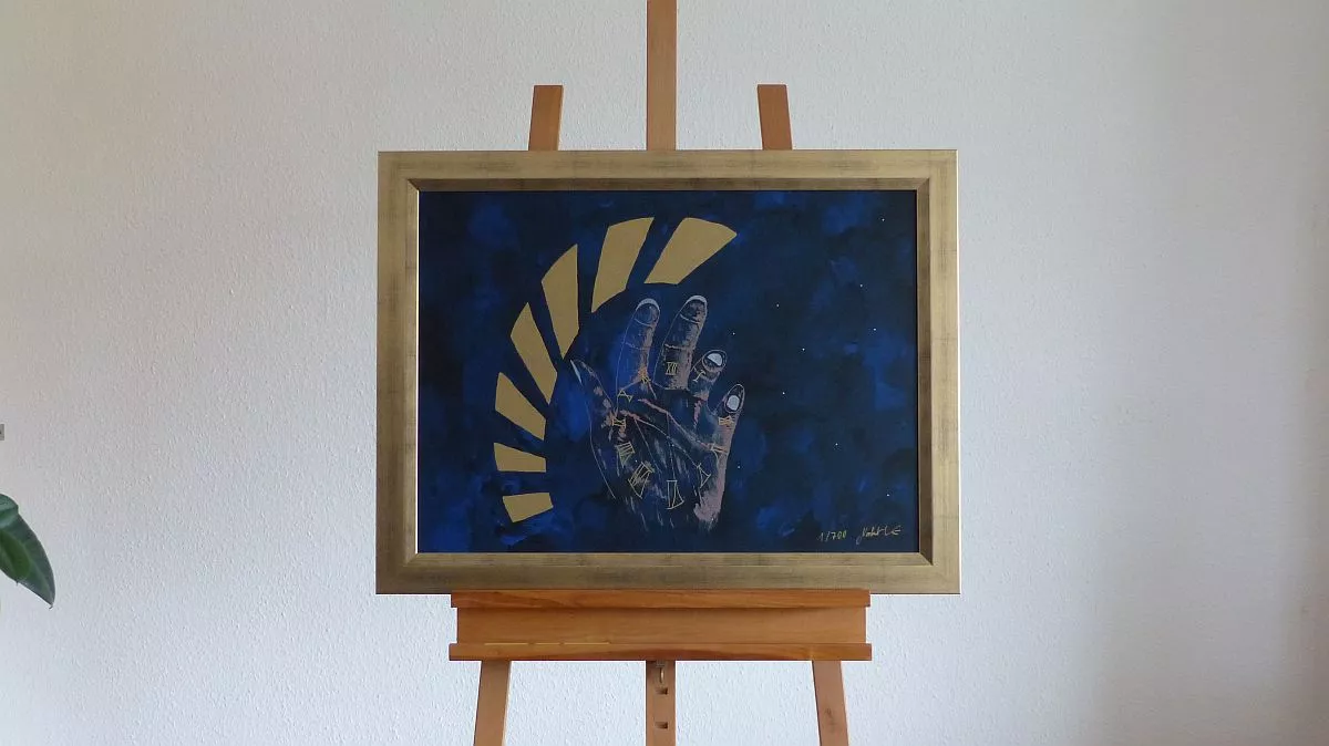 Replik "Die Zeit in DEINER Hand" Nr. 1 auf Staffelei