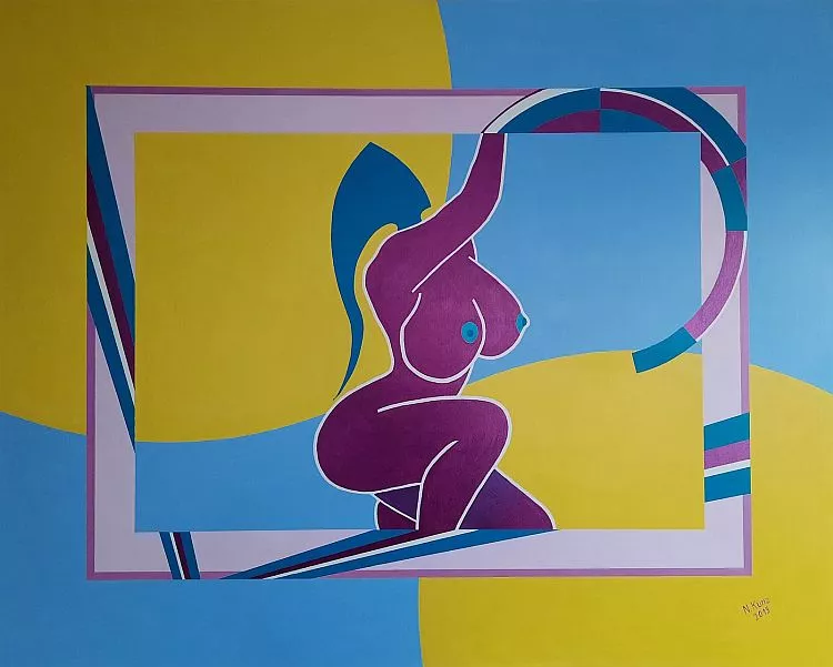 Gemälde "Living in a Box" von Norbert Kunz