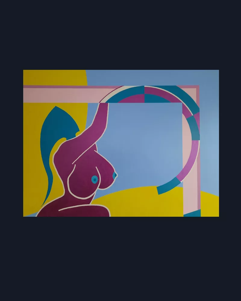 Gemälde-Detail "Living in a Box" von Norbert Kunz